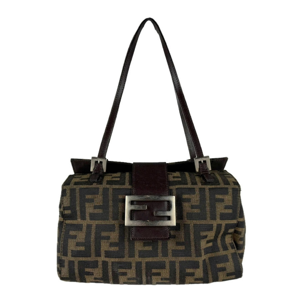 Fendi Zucca Canvas Handbag Brown